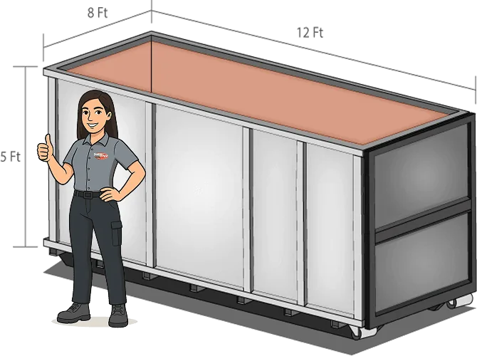 16 Cubic Yard Bin dimensions
