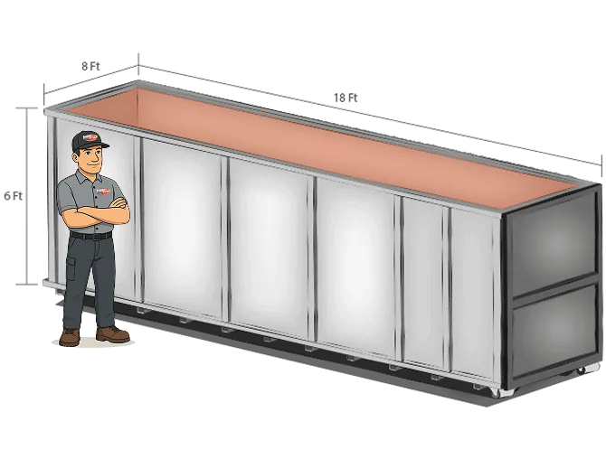 30 Cubic Yard Bin dimensions