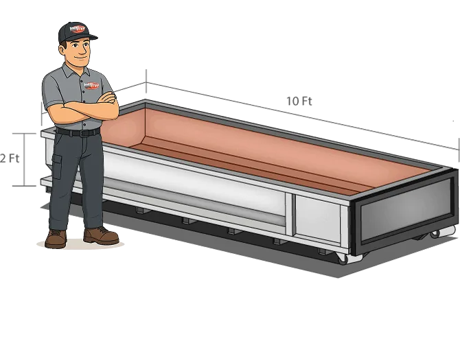 5 Cubic Yard Bin dimensions