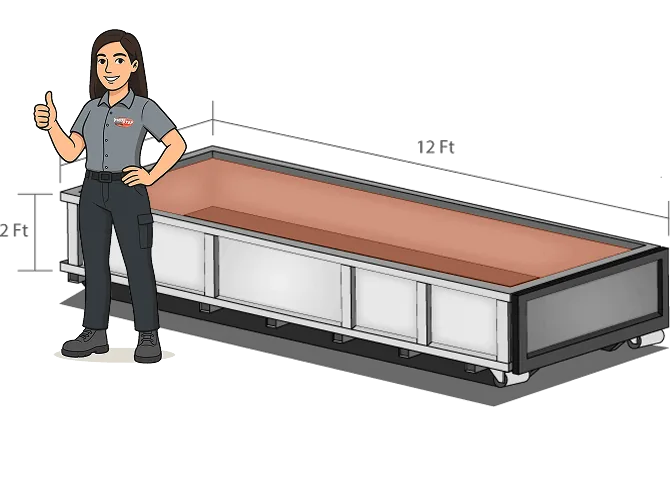 7 Cubic Yard Bin dimensions